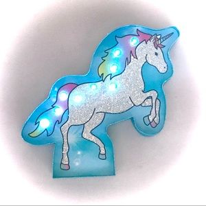 Unicorn Marquee LED Light Blue White Pink Glitter Hanging Wall Art by Justice